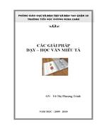 Các giải pháp dạy học văn miêu tả