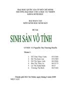 Báo cáo Sinh học sinh sản Sinh sản vô tính ở động vật