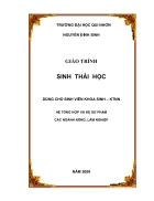 Giáo trình Sinh thái học