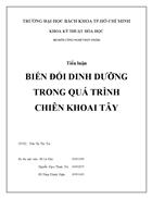 Các biến đổi dinh dưỡng trong QT chiên khoai tây