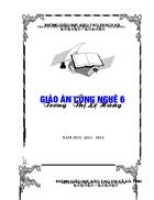 Bìa giáo án công nghệ 6