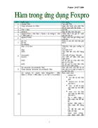 Hàm ứng dụng trong foxpro