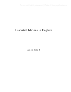 Essential English Idioms Advanced 1