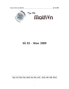 Tạp chí toán học MathVn số 3 13 9 2009