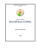 Giáo trình đại số đại cương