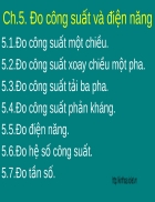 Đo công suất và điện năng