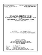 Báo cáo thành tích cá nhân đề nghị LDLĐ tặng giấy khen