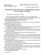 Bảng xây dựng hạ quyết tâm 2010