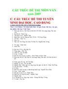 3 CẤU TRÚC ĐỀ THI MÔN VĂN năm 2009 TUYỂN SINH ĐẠI HỌC CAO ĐẲNG doc