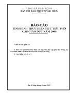 Báo cáo kết quả duy trì công tác phổ cập THCS năm 2009