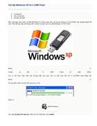Cài đặt WinXP từ USB đã làm thành công
