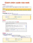 Cách chèn code cho Web