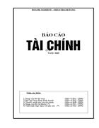 Bìa báo cáo Tài chính