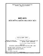 Biên bản thi HK I