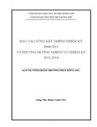 Báo cáo tổng kêt hoạt động công doàn nhiệm kỳ và phương hướng nhiẹm kỳ