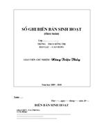 Biên bản sinh hoạt