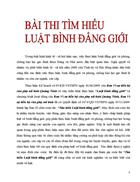 Bài dự thi luật Bình đẳng giới 1