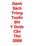 Danh Sách Trúng Tuyển DHYD Cần Thơ 2008