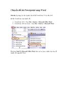 Chuyển đổi từ Powerpoint sang Word không dùng phần mềm