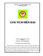 Giải tích hiện đại các không gian