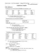 Forms of verbs