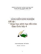 Giúp học sinh hoc tốt môn đạo đức lớp 4 10 11