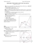 HÌNH HỌC tổng hợp luyện thi vào lớp 10