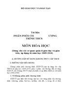 KHUNG Phân phối chương trình môn HÓA HỌC