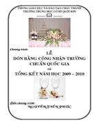 Lễ công nhận trường CQG và tổng kết năm học 09 10 rất chi tiết không tin đừng xem