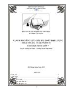 NCKHSP Nâng cao năng lực giải bài toán đại lượng tỉ lệ thuận tỉ lệ nghịch cho học sinh lớp 7