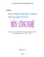 PPCT Công nghệ THCS tỉnh Trà Vnh đã giảm tải