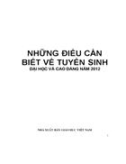 Những Điều Cần Biết Về Tuyển Sinh ĐH CĐ Năm 2012 1