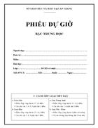 Phiếu dự giờ Sở GD ĐT An Giang