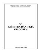 Sổ kiểm tra đánh giá GV