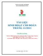 Tài liệu sinh hoạt chi đoàn tháng 11