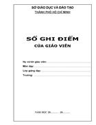 Sổ điểm cá nhân mẫu