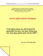 Sáng Kiến Kinh Nghiệm Môn Âm Nhạc