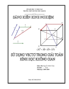 Sử dụng vectơ trong giải toán hình học không gian