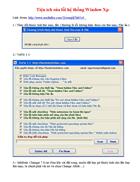 Tiện ích sửa lỗi hệ thống Window Xp