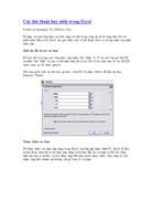 Thủ thuật trong excel