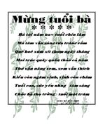 THO HAY Mừng tuổi BÀ