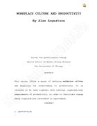 Workplace culture and productivity