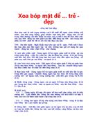 Xoa bóp da mặt trẻ đẹp