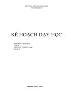 Kế hoạch dạy học hóa 8 2010