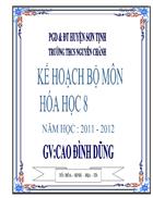 Kế hoạch giảng dạy hóa 8