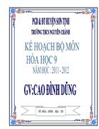 Kế hoạch BM hóa 9