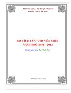 Sổ tích lũy chuyên môn năm học 2011 2012