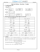 Chuyên đề tích phân và ứng dụng