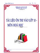 Tài liệu ôn thi vào lớp 10 môn Hóa học 1