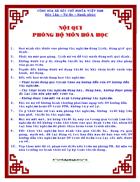 Nội qui phòng bộ môn hoá